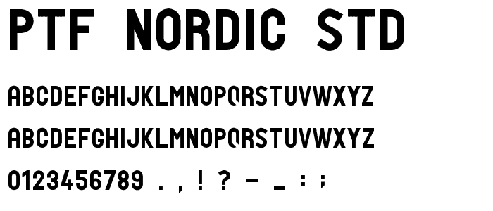 PTF NORDIC Std font
